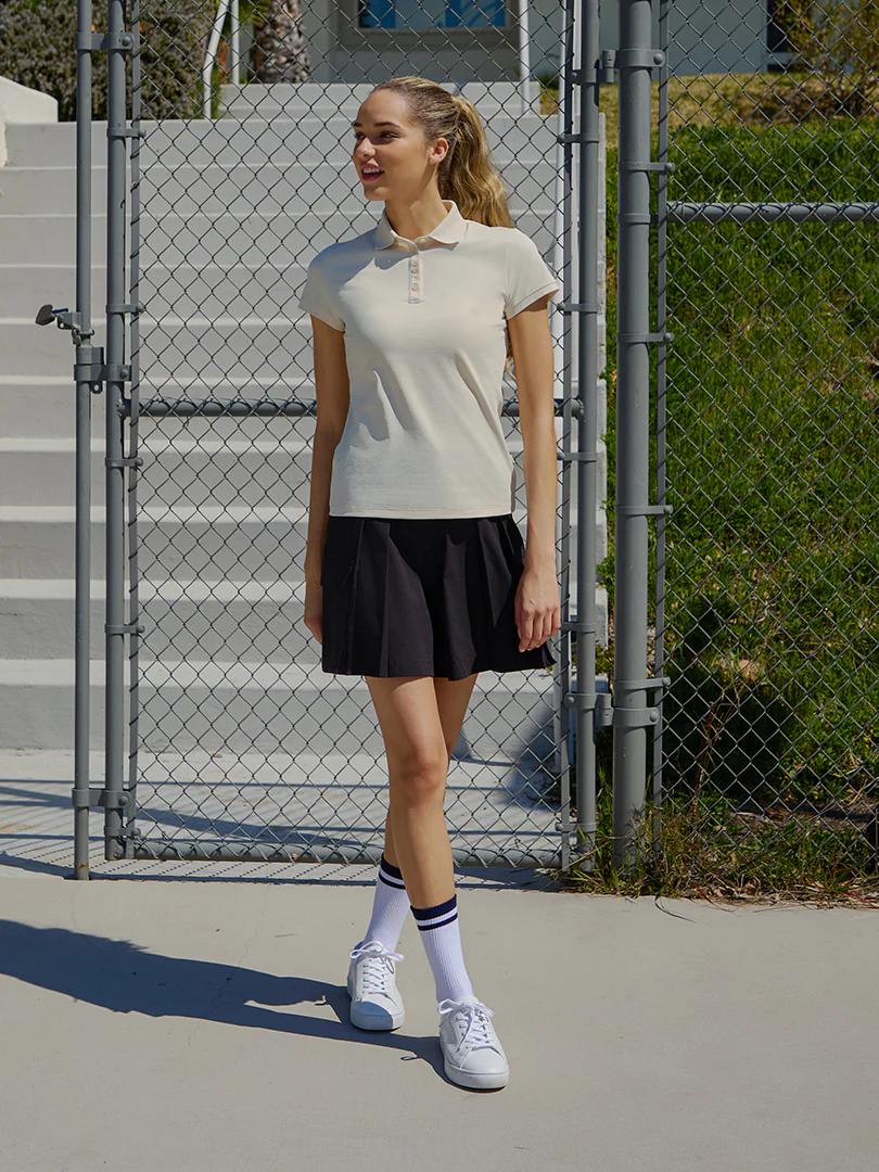 Airy Fit Slim Fit Knitted-Collar Polo Shirt - Image 3