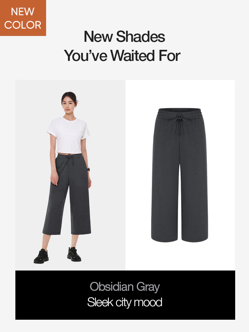 Airy Fit Wide Cropped Pants - Image 11