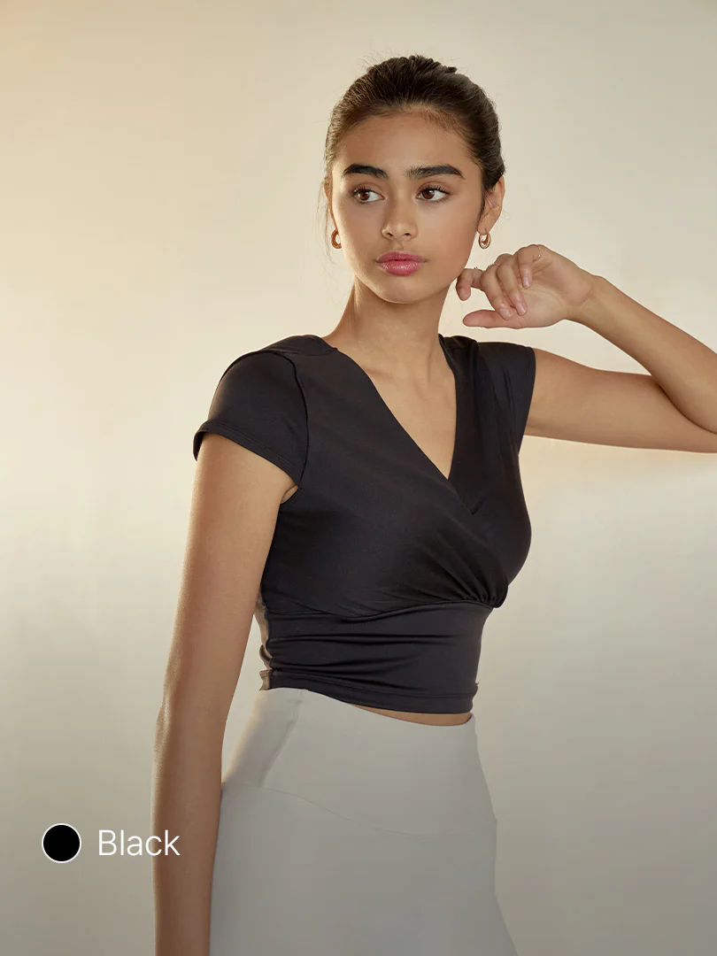 Be-Free Cap Sleeve Wrap Longline Bra - Image 4