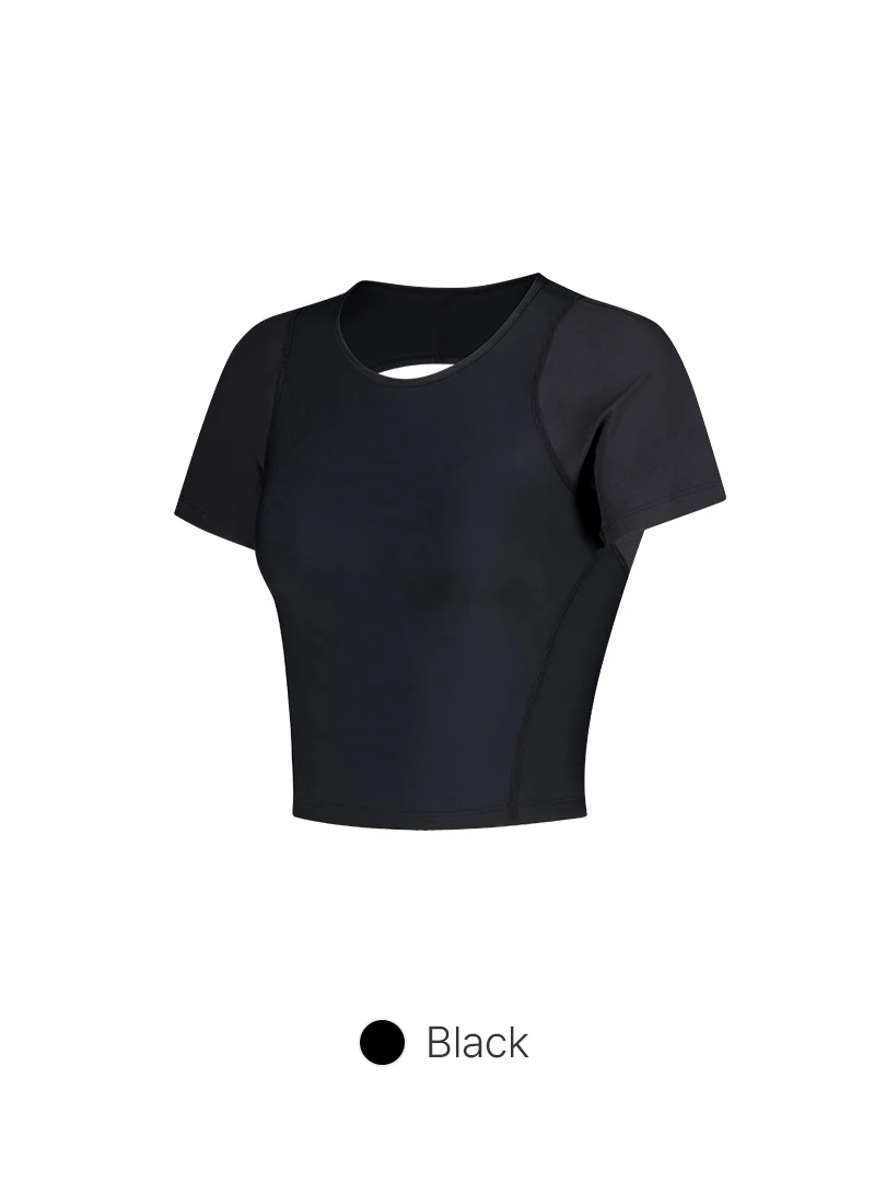 Cut Out Back Cropped Short Sleeve - Image 6