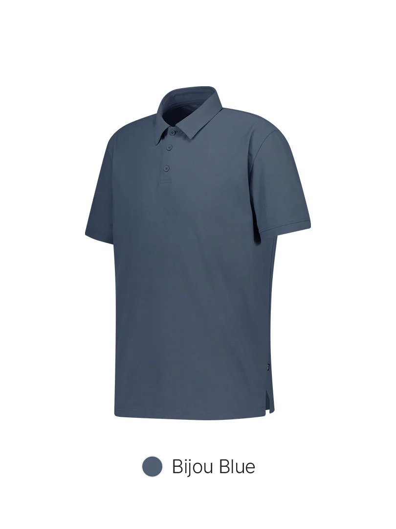 Men's Airy Fit Textured Short Sleeve Polo Shirt - Image 8