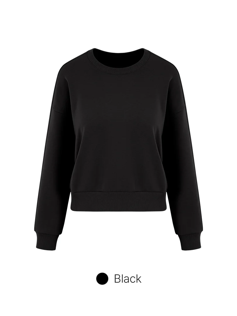 Mildmooth Oversized Fit Cropped Sweatshirt - Image 5