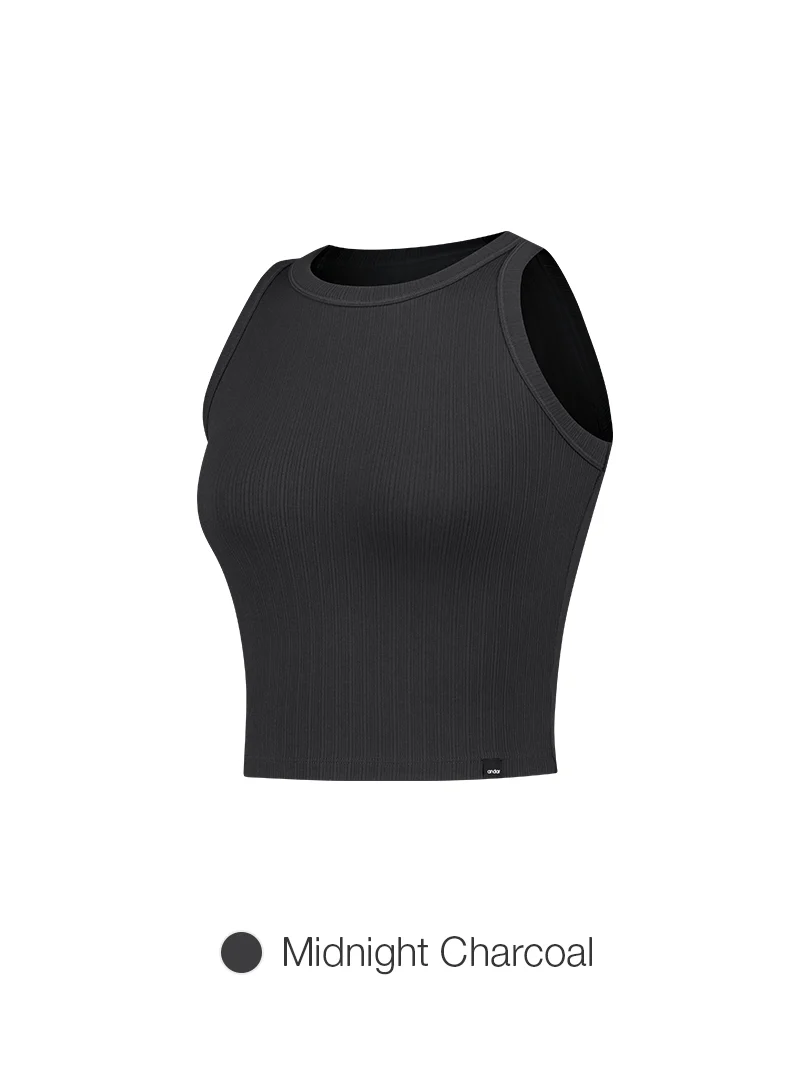 Ribbed Cropped Tank Top - Image 4